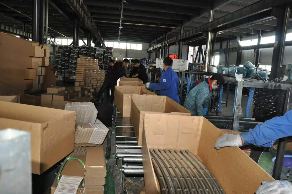 Automated Trampoline Packing Line Automatic assembly line for trampoline carton and metal frame packaging