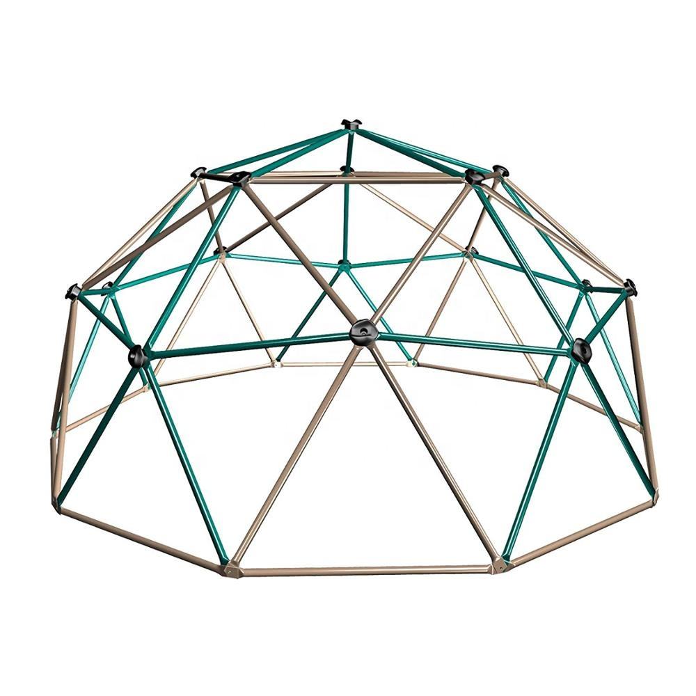 91 Inch Outdoor Kids Geodesic Dome Climber, Heavy Duty Metal Backyard Climbing Frame For Multiple Children Play