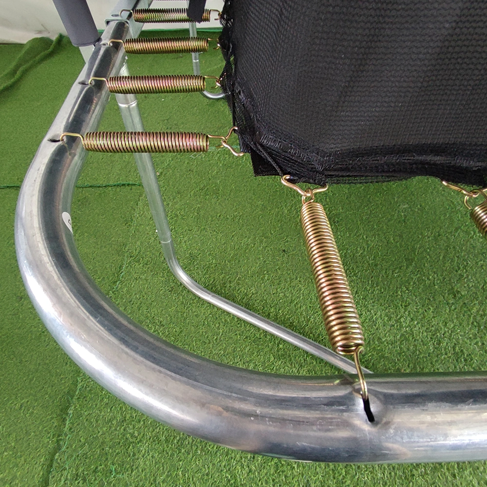 Anti-Rust Galvanized Steel Springs & Curved Frame Tube For Rectangular Outdoor Trampoline, High Elastic Long Trampoline Springs