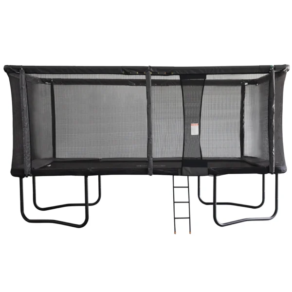 Large Rectangular Trampoline Full Set With Safety Net & Ladder, Heavy Duty Outdoor Commercial Grade Kids Jumping Trampoline