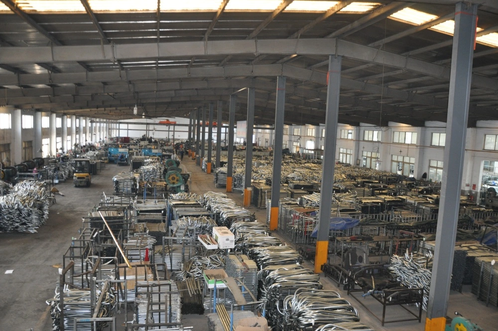 Trampoline Metal Frame Manufacturing Workshop Trampoline metal frame raw material and stamping workshop